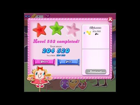 Video guide by Jin Luo: Candy Crush Level 553 #candycrush