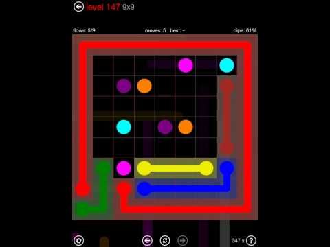 Video guide by iOS-Help: Flow Free 9x9 level 147 #flowfree