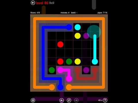 Video guide by iOS-Help: Flow Free 9x9 level 86 #flowfree