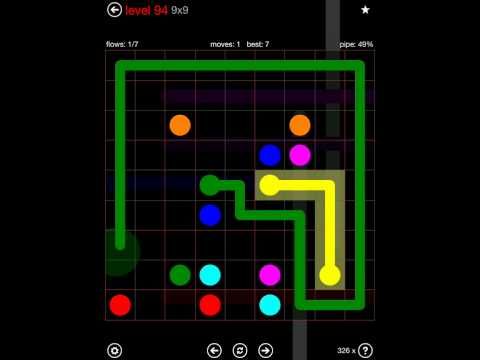 Video guide by iOS-Help: Flow Free 9x9 level 94 #flowfree