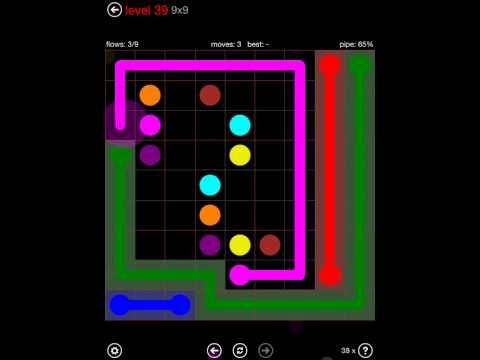 Video guide by iOS-Help: Flow Free 9x9 level 39 #flowfree