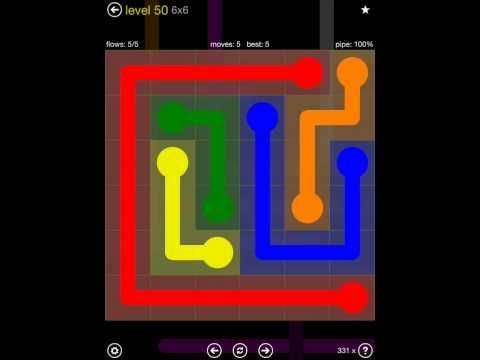 Video guide by iOS-Help: Flow Free 6x6 level 50 #flowfree