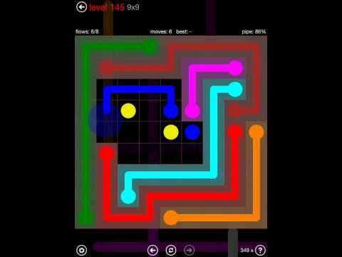 Video guide by iOS-Help: Flow Free 9x9 level 145 #flowfree