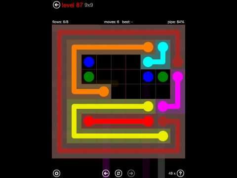 Video guide by iOS-Help: Flow Free 9x9 level 87 #flowfree