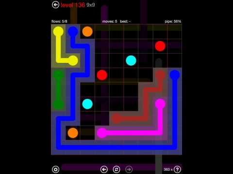 Video guide by iOS-Help: Flow Free 9x9 level 136 #flowfree