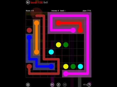Video guide by iOS-Help: Flow Free 9x9 level 106 #flowfree