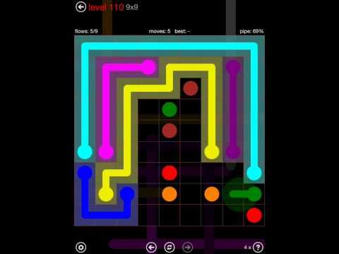 Video guide by iOS-Help: Flow Free 9x9 level 110 #flowfree