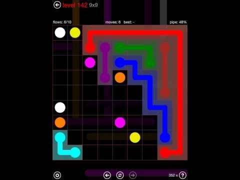 Video guide by iOS-Help: Flow Free 9x9 level 142 #flowfree