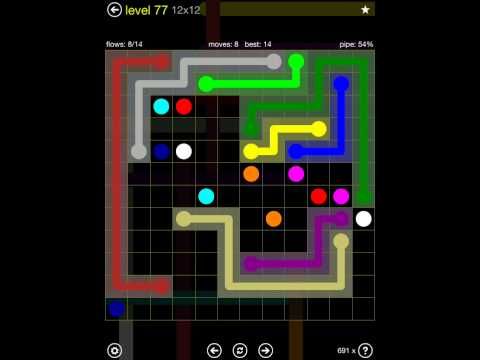 Video guide by iOS-Help: Flow Free 12x12 level 77 #flowfree