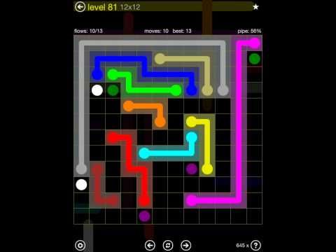 Video guide by iOS-Help: Flow Free 12x12 level 81 #flowfree