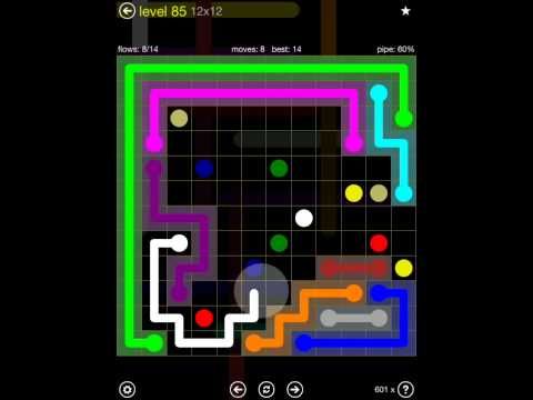 Video guide by iOS-Help: Flow Free 12x12 level 85 #flowfree
