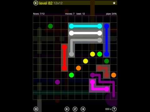 Video guide by iOS-Help: Flow Free 12x12 level 82 #flowfree