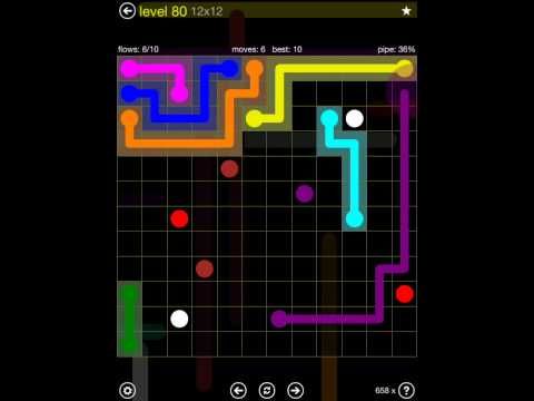 Video guide by iOS-Help: Flow Free 12x12 level 80 #flowfree