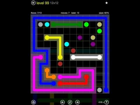 Video guide by iOS-Help: Flow Free 12x12 level 99 #flowfree