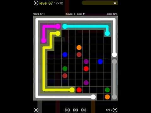 Video guide by iOS-Help: Flow Free 12x12 level 87 #flowfree
