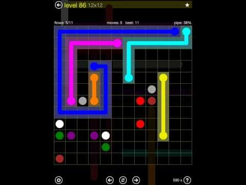 Video guide by iOS-Help: Flow Free 12x12 level 86 #flowfree