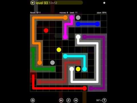 Video guide by iOS-Help: Flow Free 12x12 level 93 #flowfree