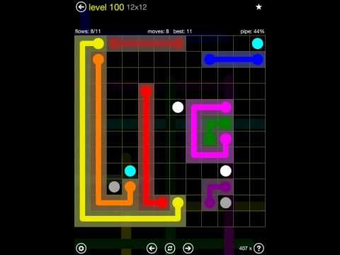 Video guide by iOS-Help: Flow Free 12x12 level 100 #flowfree