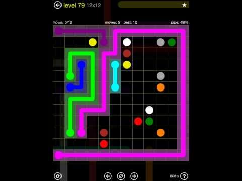 Video guide by iOS-Help: Flow Free 12x12 level 79 #flowfree