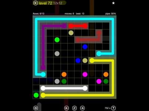 Video guide by iOS-Help: Flow Free 12x12 level 72 #flowfree