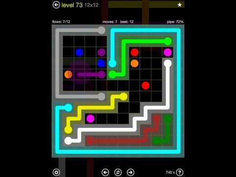 Video guide by iOS-Help: Flow Free 12x12 level 73 #flowfree