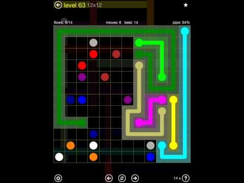 Video guide by iOS-Help: Flow Free 12x12 level 63 #flowfree