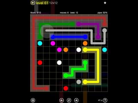 Video guide by iOS-Help: Flow Free 12x12 level 61 #flowfree