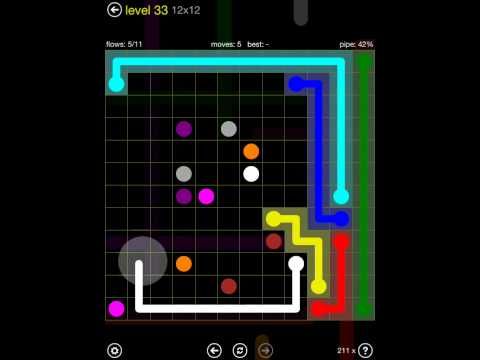 Video guide by iOS-Help: Flow Free 12x12 level 33 #flowfree