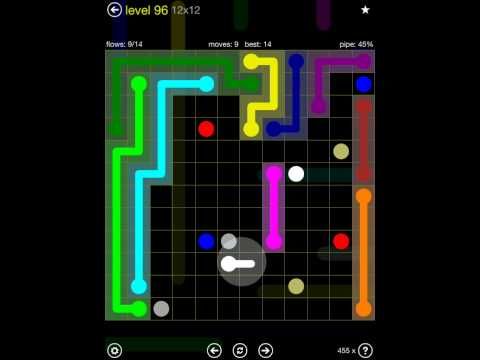 Video guide by iOS-Help: Flow Free 12x12 level 96 #flowfree