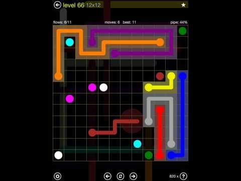 Video guide by iOS-Help: Flow Free 12x12 level 66 #flowfree