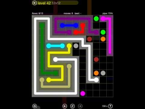 Video guide by iOS-Help: Flow Free 12x12 level 42 #flowfree