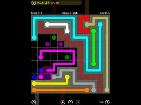 Video guide by iOS-Help: Flow Free 12x12 level 47 #flowfree