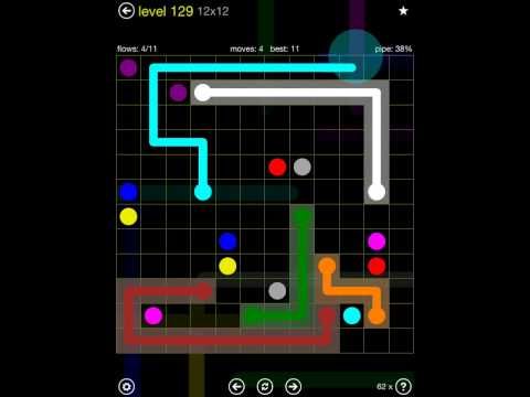 Video guide by iOS-Help: Flow Free 12x12 level 129 #flowfree