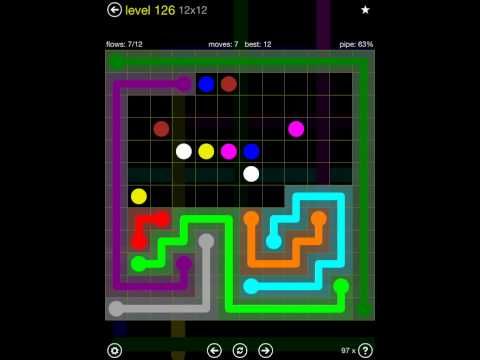 Video guide by iOS-Help: Flow Free 12x12 level 126 #flowfree