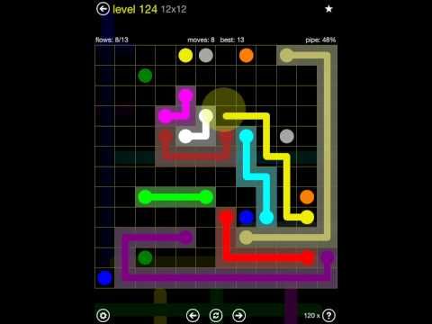 Video guide by iOS-Help: Flow Free 12x12 level 124 #flowfree