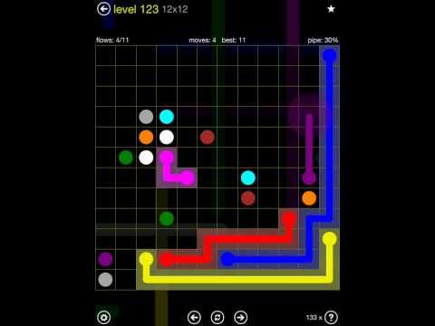 Video guide by iOS-Help: Flow Free 12x12 level 123 #flowfree