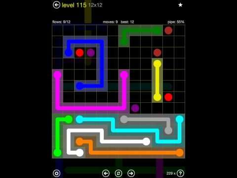 Video guide by iOS-Help: Flow Free 12x12 level 115 #flowfree