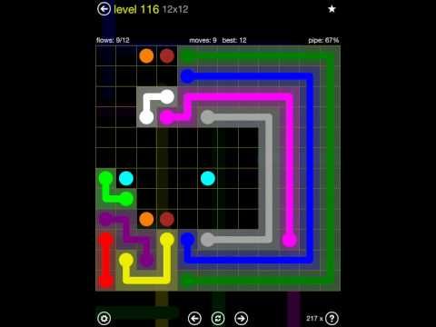 Video guide by iOS-Help: Flow Free 12x12 level 116 #flowfree