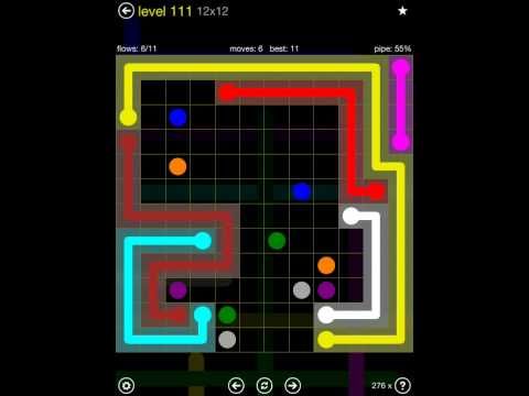 Video guide by iOS-Help: Flow Free 12x12 level 111 #flowfree
