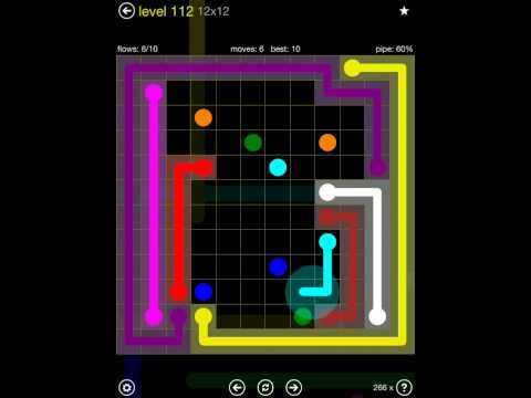 Video guide by iOS-Help: Flow Free 12x12 level 112 #flowfree