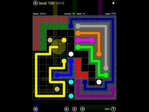 Video guide by iOS-Help: Flow Free 12x12 level 106 #flowfree