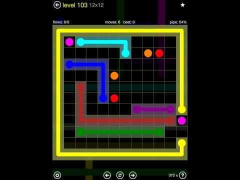 Video guide by iOS-Help: Flow Free 12x12 level 103 #flowfree