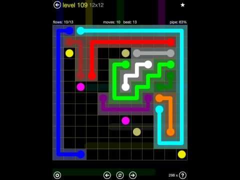 Video guide by iOS-Help: Flow Free 12x12 level 109 #flowfree