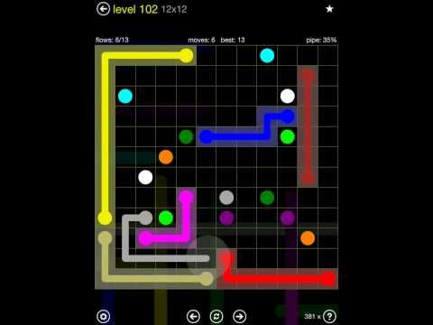 Video guide by iOS-Help: Flow Free 12x12 level 102 #flowfree