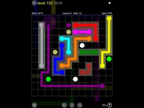 Video guide by iOS-Help: Flow Free 12x12 level 132 #flowfree