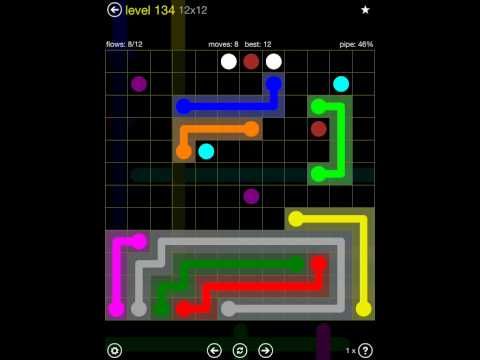 Video guide by iOS-Help: Flow Free 12x12 level 134 #flowfree