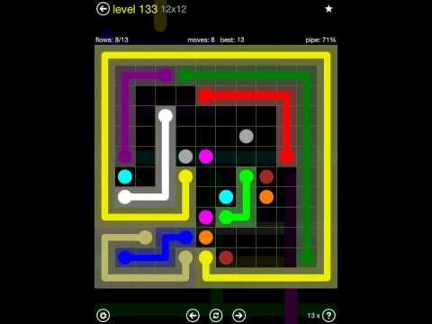 Video guide by iOS-Help: Flow Free 12x12 level 133 #flowfree