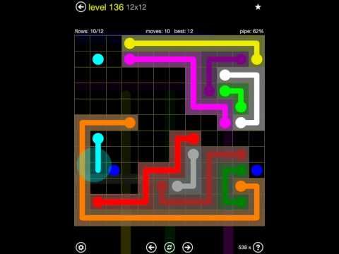 Video guide by iOS-Help: Flow Free 12x12 level 136 #flowfree