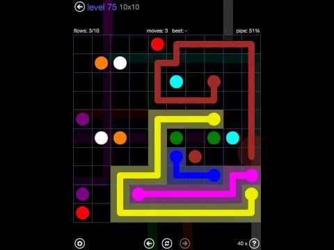Video guide by iOS-Help: Flow Free 10x10 level 75 #flowfree
