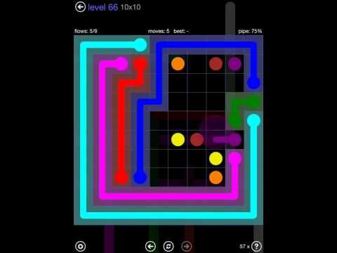 Video guide by iOS-Help: Flow Free 10x10 level 66 #flowfree